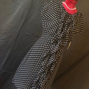 Polka dot short sleeved dress